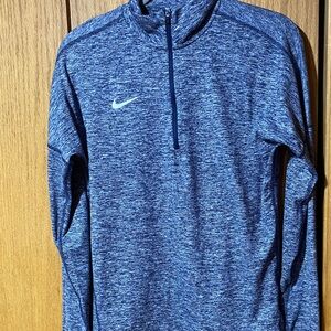 Nike Heathered Blue Quarter-Zip Sweatshirt